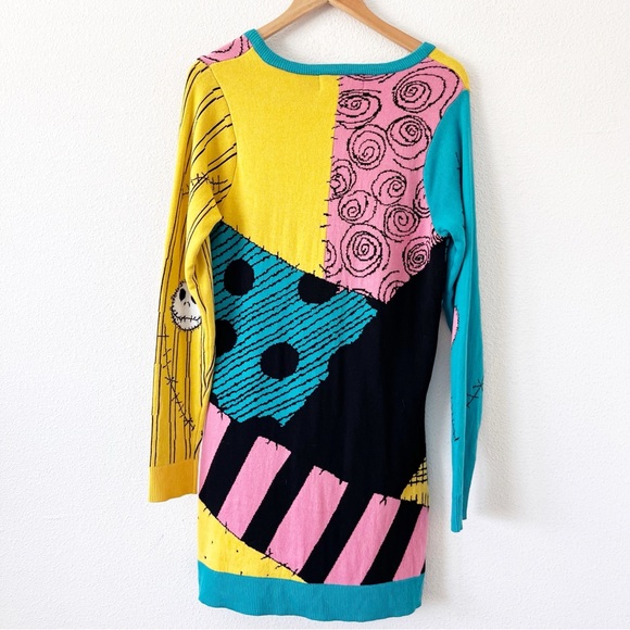 Disney The Nightmare Before Christmas Sally Long Sleeve Knit Sweater Dress - Picture 8 of 9